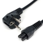 EU Computer Directions Laptop Charger Plug,Power Adapter Cable,3-pin,HP,Dell,Sony,ASUS,Lenovo,Samsung Notebook - Type 1.8M