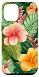 iPhone 15 Tropical Green Botanical Floral Flower N2 Case