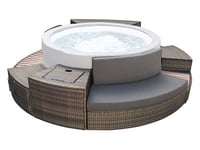 Mobilier pour spa portable semi-rigide Vita Premium rond Bulles 4-6 places (5 modules) - Netspa