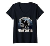 Womens I'd rather be in Tartaria Griffin World old History V-Neck T-Shirt