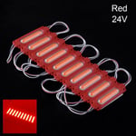 10ST LED-modul COB-ljus RÖTT 24V RÖTT 24V red 24V