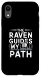 Coque pour iPhone XR Illustration viking nordique The Raven Guides My Path