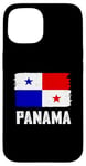 Coque pour iPhone 15 T-shirt Panama pour homme et femme Drapeau panaméen Panama