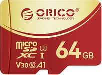 F3 Carte Mémoire Microsdxc Uhs-I 64 Go, 100 Mo/S, 4K Uhd, Recodage, U3, Classe 10, V30, A1, Micro Sd Pour Caméra D'Action, Caméra Embarquée, Carte Tf[SDK201403]