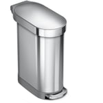 Simplehuman - Poubelle étroite à pédale 45L code n inox