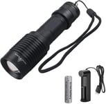 Lampe Torche Infrarouge 940nm, 5W Lampe Torche Infrarouge LED Rechargeable pour Chasse, Vision Nocturne Lampe de Poche IR Zoomable Illuminateur IR Utilisé avec Un Appareil de Vision Nocturne