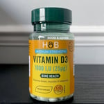 H&B Vitamin D3 1000 I.U 25ug Medium Strength 120 Tablet Bone Muscles Health