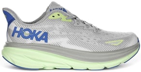 Hoka Clifton 9 Nimbus Lace Up Knit Upper Trainers Grey Blue Mens Size 6 - 12