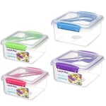 Sistema To Go Lunch Plus Cutlery Sandwich Food Snacks Salad Box Container 1.2L