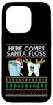 Coque pour iPhone 15 Pro Here Comes Santa Floss Dental Surgeon Christmas Dentist