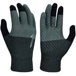 Nike Mens Winter Gloves Football Knit Grip 2.0 Sports Magic Touch Screen Grey