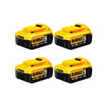 Pack de 4 batteries DeWALT DCB184P4 - 18V - 5,0 Ah