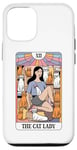 Coque pour iPhone 12/12 Pro The Cat Lady Carte de tarot rétro Motif chat