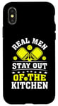 Coque pour iPhone X/XS Real Men Stay Out of the Kitchen Funny Pickleball pour hommes