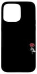 Coque pour iPhone 15 Pro Max Main squelette rose rouge fleur esthétique fleur rouge Saint-Valentin