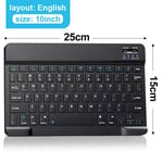 Mini clavier sans fil Bluetooth,Rechargeable,pour téléphone,tablette,russe,espagnol,pour Android,ios,Windows - Type EN 10 inch