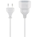 Goobay Förlängningskabel Europlug, 2 m, vit Europlug (typ C, CEE 7/16) > Europeiskt uttag