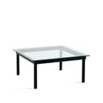 HAY Kofi soffbord Black oak-clear glass, 80 cm