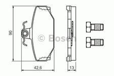 Bromsbelägg Bosch - Volvo - V70, Xc70, V90, 740, 850, S70, S90, 960, 760, 780