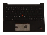 Chicony - Ersättningstangentbord för bärbar dator - med Trackpoint - bakgrundsbelyst - Engelska - Europa - med övre skydd - för ThinkPad X1 Carbon Gen 10 21CB, 21CC