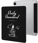 Étui Pour Ipad Pro 2021 Peanuts Snoopy 12,9 Pouces, Type Ordinateur Portable, Support À Trois Volets Avec Porte-Stylo, Veille/Réveil Automatique