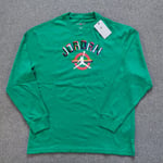 Nike Air Jordan Jumpman Sweatshirt Mens Large Green Cotton Lightweight Sweater