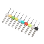 10Pcs Hand Drill Bits Set Stable Carbide Micro CNC Twist Bits High Hardness For