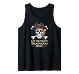 Halloween Skull Let The Pirate Shenanigans Begin Tank Top