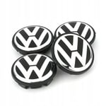 4-pack - Volkswagen VW Centrumkåpor / Hjulnav Emblem - Bil Silver 56 mm