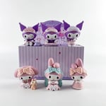 Sanrio Blind Box Söta Kuromi My Melody Figurer Leksak Pyjamas Serie Samling Hem Dekorera För Barn Julgåva 1pcs