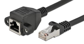 Delock Cat 6a S/FTP Forlænger kabel - Sort - 50 cm