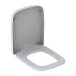 Abattant WC Geberit Renova Plan rectangulaire, fermeture standard, fixation par le bas, Blanc