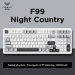 AULA-Clavier mécanique F99,Bluetooth 5.0,2.4G,sans fil,filaire,monté sur joint,clavier de jeu 99 prédire,clavierss - Type Night Country-Graywood V3 Axis