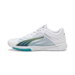 PUMA Unisex Accelerate Turbo Chaussures d'intérieur, Puma White Ocean Tropic Lime Squeeze, 37 EU