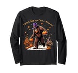 Thanksgiving Bigfoot Pilgrim Turkey Catch Me If You Can Long Sleeve T-Shirt