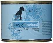 Dogz finefood Nourriture pour Chien n ° 12 Wild & Hering 200 g, Lot de 6 (6 x 200 g)