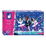 Janod - Coffret Paillettes Fluo Danseuses - Les Ateliers du Calme - Kit Loisir Créatif Enfant - Apprentissage Motricité Fine et Créativité - Dès 6 ans, J07945, multicolor, Taille unique