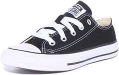 Converse Asox Core Kid Lace Up Low Top Canvas Trainers In Black UK Size 10 - 2.5