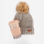 Barbour Travel Mug And Beanie Gift Set