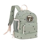 LÄSSIG Children's backpack with chest strap kindergarten bag kindergarten backpack 27 cm, 6.5 liters, 3 years/mini backpack Happy Prints, light olive