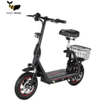 Honeywhale M5 Pro-S Trottinette Électrique Avec Siège, Moteur 500 W, Pneu Pneumatique 12 Pouces, Batterie 48 V 13 Ah, Vitesse Maximale 48 Km/H, Autonomie Maximale 35 Km, Frein À Disque - Noir