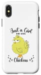 iPhone X/XS Just a Girl Who Loves Chickens Yellow Lover Women Girls Case