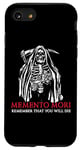 Coque pour iPhone SE (2020) / 7 / 8 Memento Mori Grim Reaper Squelette Sablier Citation