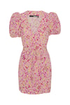 Jacquard Belted Dress - Fuchsia Pink Comb.