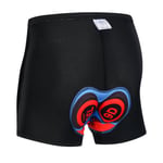 (Black XL)Cycling Underwear Bike Underwear Shorts Thickened Silicone Pad Sh BG