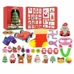 24 st/ set Adventskalender Fidget Toys Jultomten DIY Julgran Hängande Hänge 2023 Jul Nedräkningskalender Leksaker för barn style 4