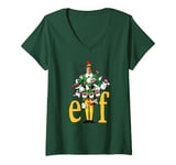 Womens Elf Movie Buddy The Elf Doodles V-Neck T-Shirt