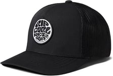 RIP CURL MENS MESH TRUCKER CAP.NEW WETSUIT ICON SNAPBACK BLACK BASEBALL HAT S24