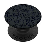 Dark Floral Pop Mount Socket Trendy Black Color PopSockets PopGrip: Swappable Grip for Phones & Tablets