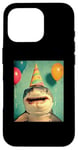 iPhone 16 Pro Shark Retro Art Print Birthday Party Balloons & Party Hat Case